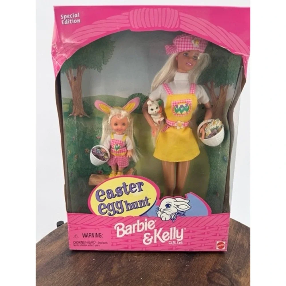 Vintage 1997 Barbie and Kelly Easter Egg Hunt Gift Set Special Edition Mattel